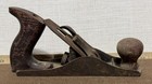 Vintage Smoothing Plane Hand Tool Steel Wood Handles Brown Carpenter Woodworking