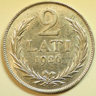 Mw29430 Latvia Silver 2 Lati 1926   Km 8  Au