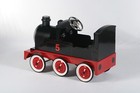 Classic Vintage-style Black Train Pedal Car - Grandparents  Perfect Gift Choice 