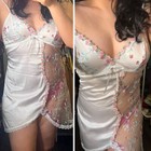 Sexy-lingerie Womens Lace Deep V-neck Babydoll Chemise Sleepwear Nightwear Dress
