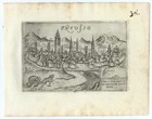 Antique Map  treviso   italy  Francesco Valegio-d  Rascicotti  C 1598