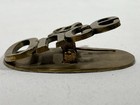 Vintage Brass Desk Note Holder Spring Loaded Old Money Office Decor Vintage