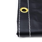 10x14 Heavy Duty Multi-purpose Pvc Solid Vinyl Black Tarp Tarpaulin W  Grommets