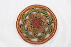 Vintage Handwoven Straw Trivet Coaster Woven Decorative Plate Southwest Folk Art