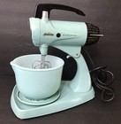 Vintage Mcm Turquoise Aqua Sunbeam Mixmaster Standup With 1 5 Qt Bowl Model 12