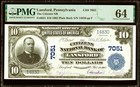 Pmg 64 1902 The Citizens National Bank Lansford  Pa  10 Plain Back Ch    7051