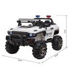 12v Kids Ride On Car Police Truck Rc Remote Control W led Lights Mp3 White