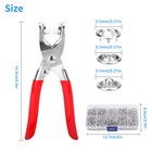 100 Set Snap Fasteners Kit Prong Pliers Ring Press Studs Diy Sewing Tools 9 5mm