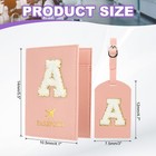 Passport Holder For Travel  Initial Passport Cover And Luggage Tag Set Pink A