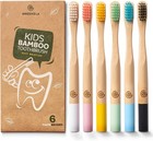 Kids Bamboo Toothbrushes  Natural Toothbrush Set  Soft Bristles  Durable Char   