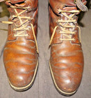 Antique British Wwi Officer s 3-buckle Leather Riding Boots W  Trees