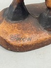Humor Grinning Horse Figurine Signed Shadow Western Starving Brown 9x9  Read