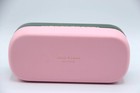 New Kate Spade Pink green Large Case Sun Eyeglasses Case   Cleaning Cloth