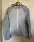 Adidas Women   s Medium Golf Provisional Jacket Full-zip Wonder Blue Ik3621 New