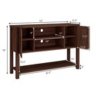 Costway Console Table Sideboard Buffet Tv Stand W  Storage Cabinets Bottom Shelf