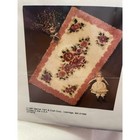 New Vintage 1987 Bernat Tabriz Latch Hook Rug Kit  moonlight Roses  20x35