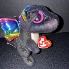 Ty Beanie Boos - Anora The Rainbow Dragon  glitter Eyes  Nwts - Ships Free