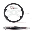 18  4 Spoke Leather Steering Wheel For Freightliner  Kenworth  Peterbilt  Volvo