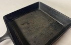 Vintage Unmarked Lodge Square Cast Iron Pan Skillet 9 5 8 Inches