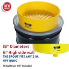 Drum Funnel W Brass Screen For Pouring Waste Oil Into 55 Gallon Drum Rain Barrel