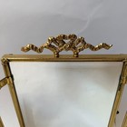 Vintage Bombay Company Brass Trifold Hollywood Regency Tabletop Vanity Mirror