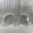 2- Vintage Pyrex 229 Clear Glass Deep Dish 24cm Scalloped Pie Plate Usa