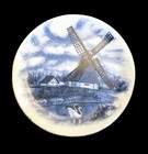 8 Piece Vtg Delft Blue Miniature Dollhouse Tea Set Porcelain Windmill Holland