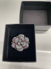 Heidi Daus Vintage Petal Profusion Tanzanite Swarovski Crystal Flower Ring