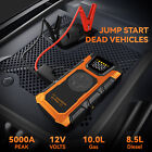 Jump Starter With Air Compressor  Portable 5000a Car Battery Jumper Starters 12v