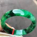 Certified Natural Grade Aaa Ice Green Burmese Jade Jadeite Bracelet Bangle 59mm