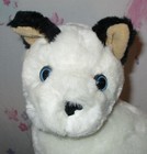 Vintage Russ Yomiko White Black Cat Plush 10  Blue Eyes Korea