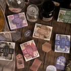 Vintage Label Washi Stickers Pack - 40 Pcs Boxed Set