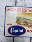 Vtg Hoagies Mighty Special With Capital Rolls Bread Cardstock Advertising Sign