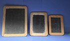 Set Of 3 Vintage Made In Portugal Slate Chalkboards Double Sided Wood Frame