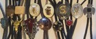 Vintage Lot Of 13 Metal Bolo Ties  Nice Designs  Turquoise  Bull  Scorpion