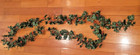 Vtg Mid Century Plastic Green Holly Red Berry Christmas Garland 10 Ft