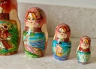 Vintage Russian Matryoshka 5pc Nesting Dolls 6    Hand Painted Fairy Tale