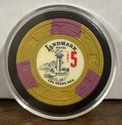 Landmark Casino  5 Poker Chip Las Vegas Nevada 1969 1st Issue Rare