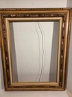 Vtg Large Solid Wood Carved Picture Frame 31 5   25 5 