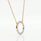 Emmeline Round Lab-grown Diamond Pendant Necklace Sterling Silver vermeil