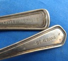 Vintage Antique Hotel Coffee Silverplate Spoon Lot Of 2  St Albans  La Salle