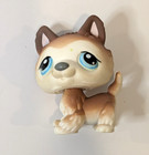 Littlest Pet Shop Authentic Lps Brown White Husky Dog Puppy Figure Hasbro