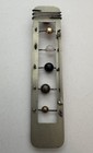 Vintage Brooch Modernist Artisan Metal Wire Beads Art Deco Handmade Ooak Bar Pin
