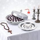 Stainless Steel Communion Tray Set For Church     1pcs Communion Wine Tray With   