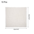 10pcs Cloth Napkins 16 5x16 5 Inches Cotton Linen Napkins With Fringe Beige