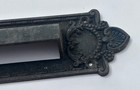 Antique Cast Iron Mail Slot Interior Hood Ornate Victorian Era Salvage