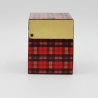 Vintage Ohio Art Co Plaid Metal Recipe Box Red Tartan Tin Bryan Ohio 1960s