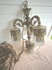 Vintage Hanging Chandelier With  Glass Prisms  stunning