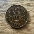1923 Canada Small One Cent Penny Coin