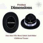  Black Fedora Hat - Gangster Hat - Black And White Fedora Hat - Mobster Hat 